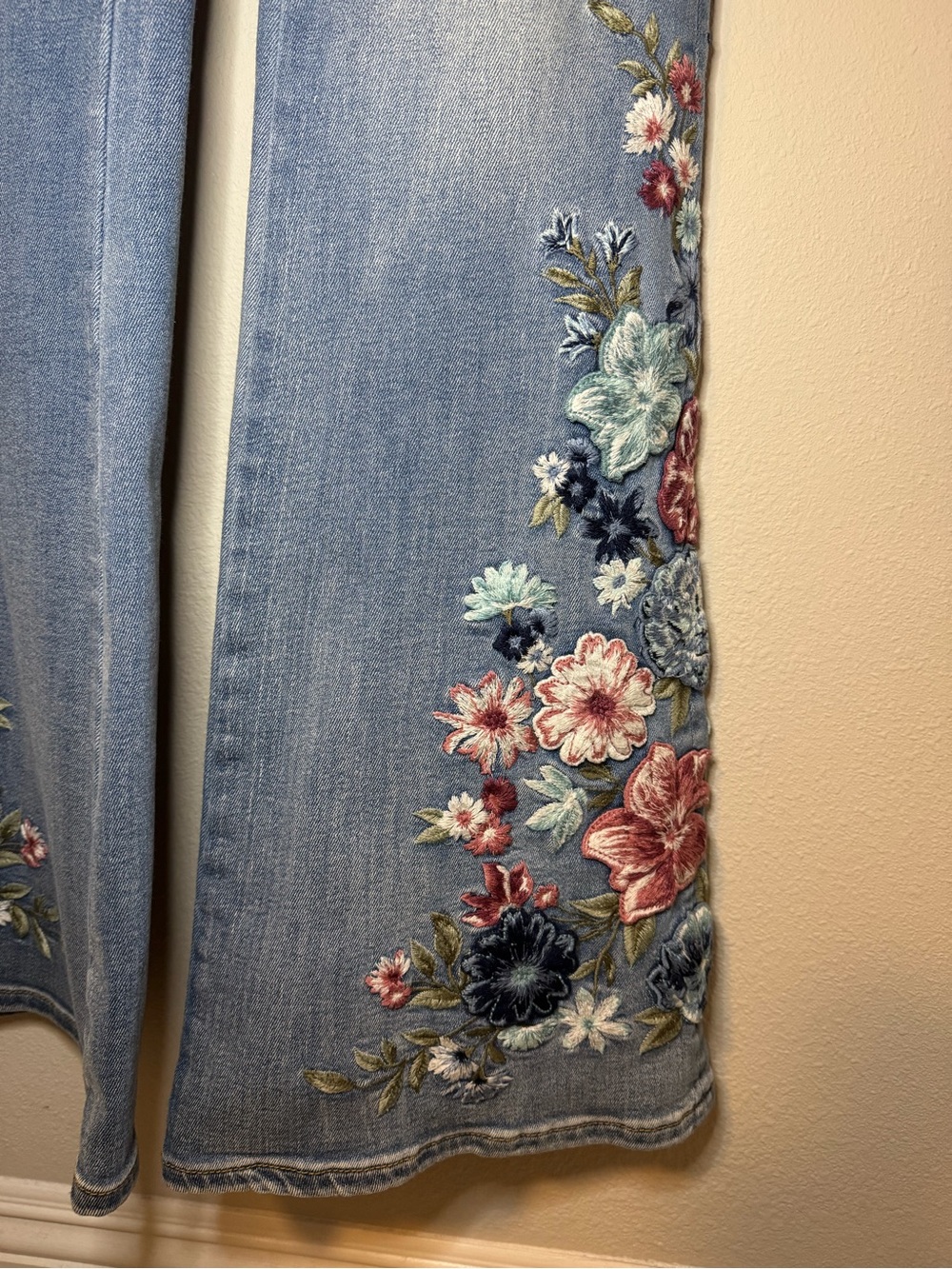 Driftwood Embroidered Denim Jumpsuit - Picture 6 of 8